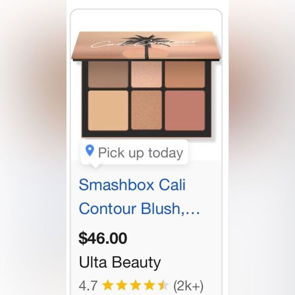 Smashbox Cali Contour Blush, Highlighter, & Bronzer Face Palette in Light/Medium - Picture 2 of 8